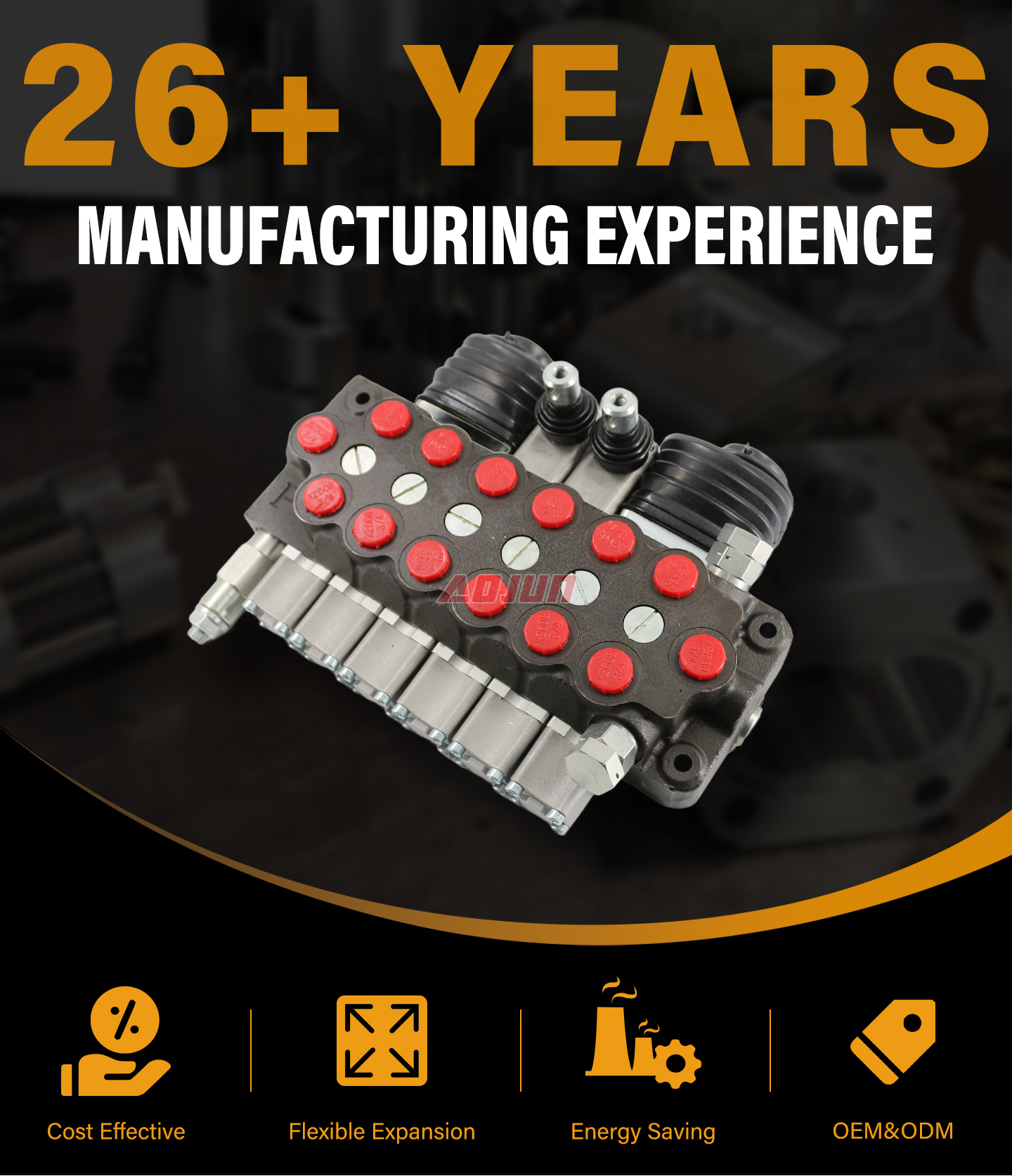 6 Spool Manual and Joystick Monoblock Directional Valve TR55 detailed image